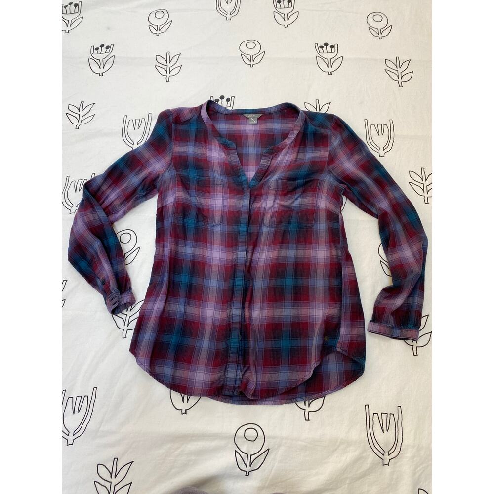 Eddie Bauer Womens Flannel Patterned Top